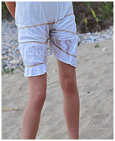 Double wetting on the beach with Dominika and Natalie