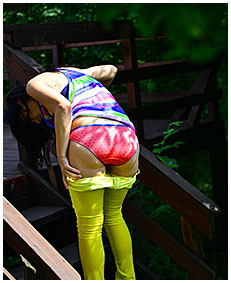 yellow pants drenching with monica 04