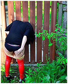 red leather pissed herself 02