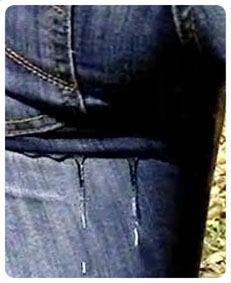 Accident wetting jeans