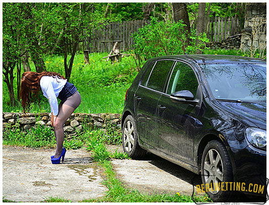 Georgia the escort is left for hours in the car she pisses herself outside