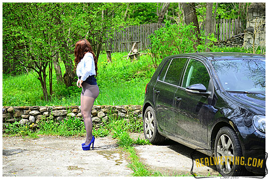 Georgia the escort is left for hours in the car she pisses herself outside