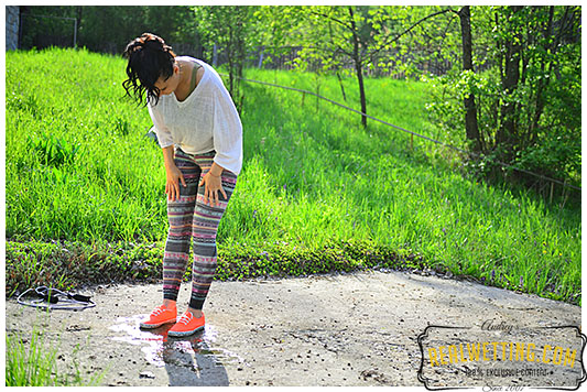 Jumping rope amazing wetting