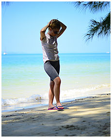 Work out fail on the beach