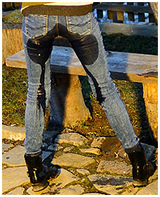 teen wets her jeans outside cold weather 03