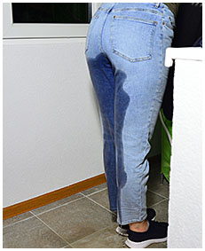 she was about to piss her jeans wet herself mess her pants 5