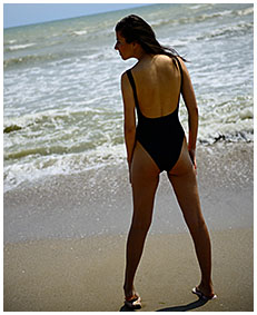 debbie pisses her swimsuit on the beach swim suit pee wetting swimsuits 00