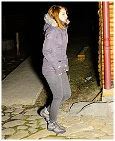 sexy girl pisses her tights after running locked out urination 04
