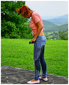 travel lady wets herself in front of train station 3