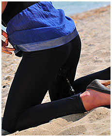 drunk girl on beach peeing herself 04