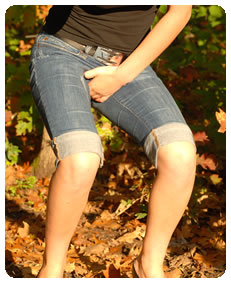 girl is gushing piss through her jeans desperate losing control caught in the act