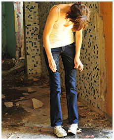 natalie wets her jeans in an abandoned building 00