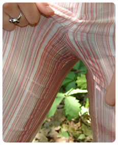 Pee desperation photo gallery wetting coloured cotton capris