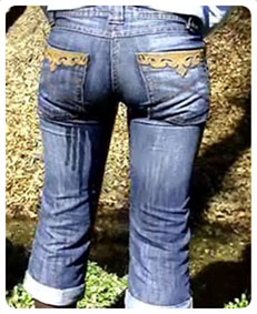 Accident wetting jeans